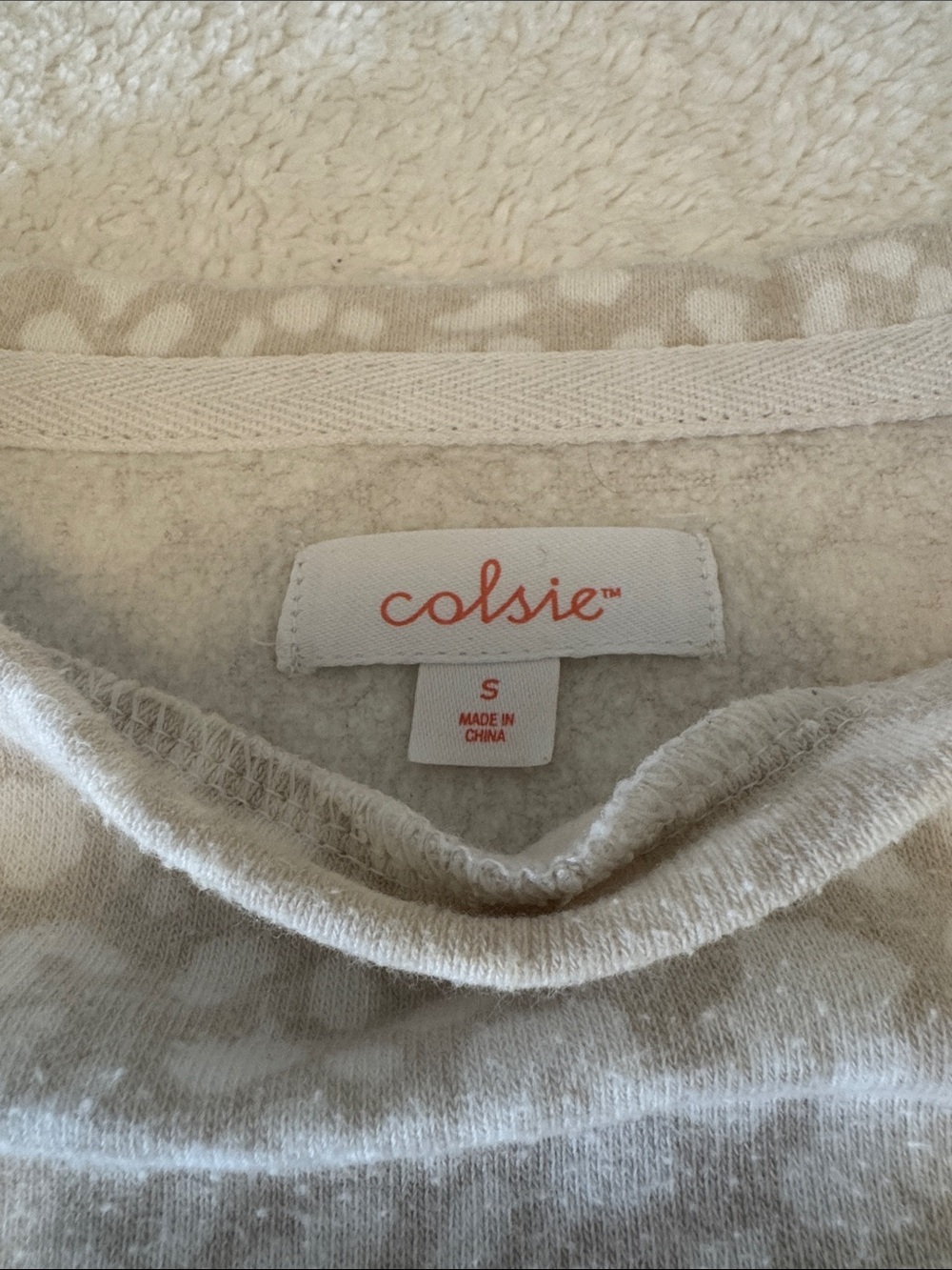 Colsie Cream Leopard-Print Matching Set - Picture 2 of 3